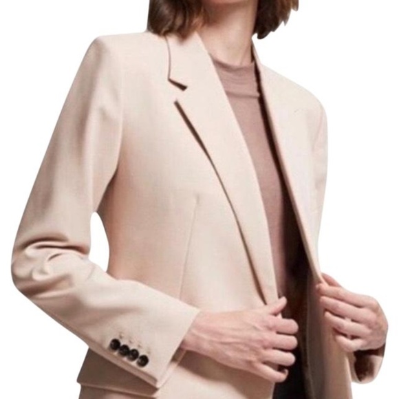theory pink blazer